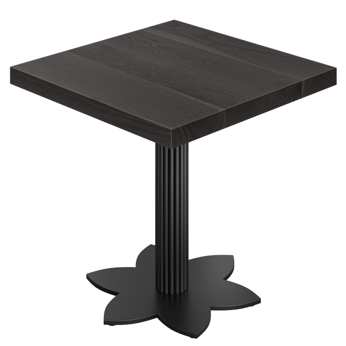 SLT | Bistro Tisch | B:T 70 x 70 | H 76 cm | Schwarz | Gestell: Schwarz