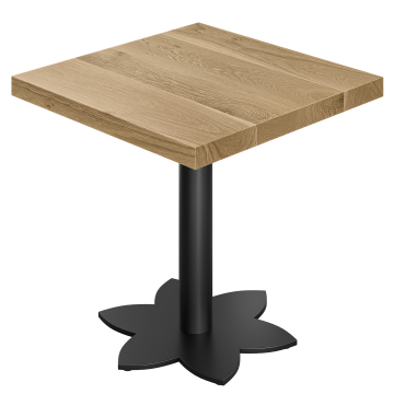 SL | Bistro Bord | B: 70 x 70 | H 76 cm | Eg | Understel: Sort