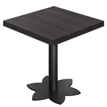 SL | Bistro-pöytä | K: 70 × 70 | K 76 cm | Musta | Runko: Musta