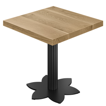 SLT | Bistro-pöytä | P: 70 x 70 | K: 76 cm | Tammia | Runko: Musta