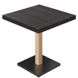 SM | Bistro Table | W: 70 x 70 | H 75 cm | Black | Frame: Oak / Black