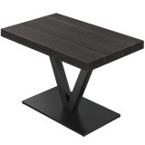 SMV | Bistro Table | W: 120 x 70 | H: 76 | Black | Frame: Black