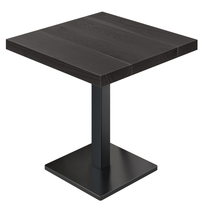SM | Bistro Tisch | B:T 70 x 70 | H 76 cm | Schwarz | Gestell: Schwarz