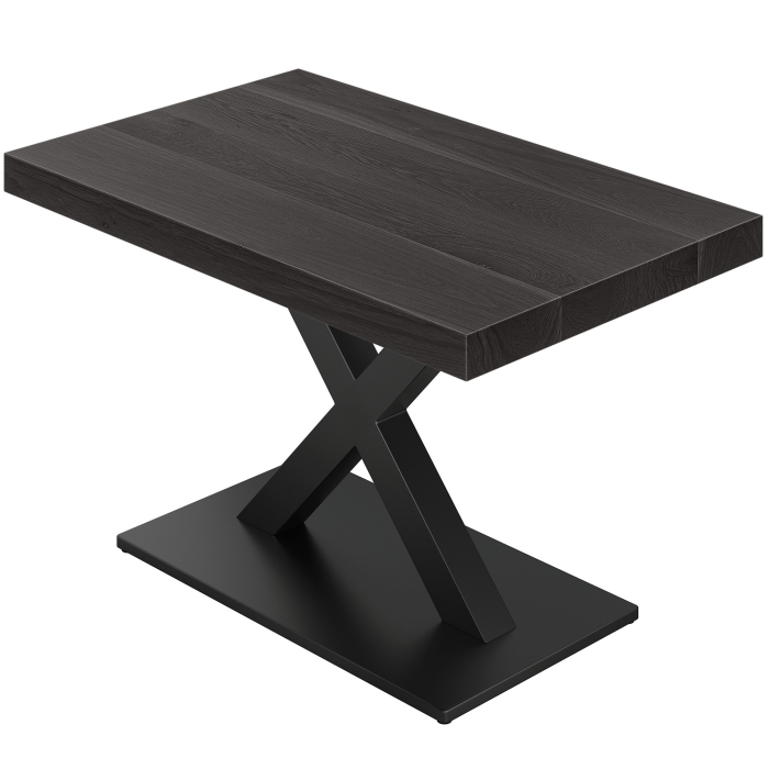 SMX | Bistro Tisch | B:T 120 x 70 | H 76 | Schwarz | Gestell: Schwarz