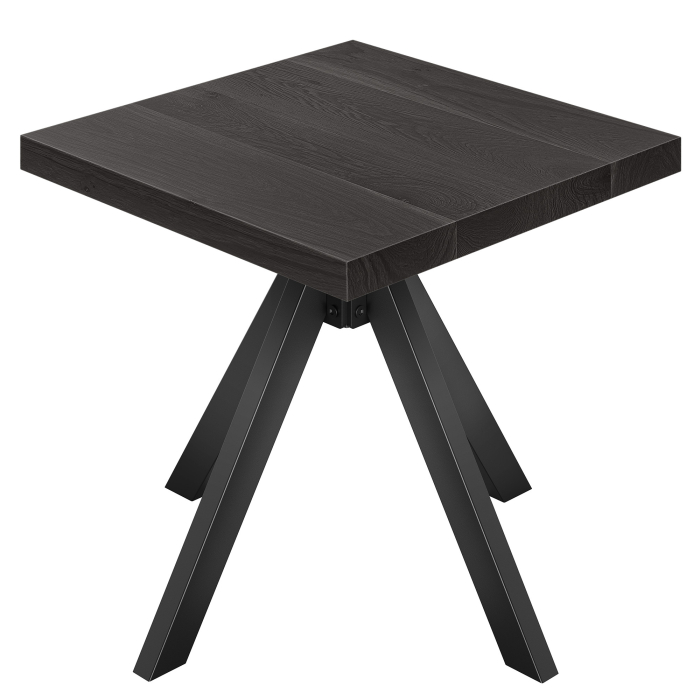 SO | Bistropöytä | L:S 70 x 70 | K 76 cm | Musta | Runko: Musta