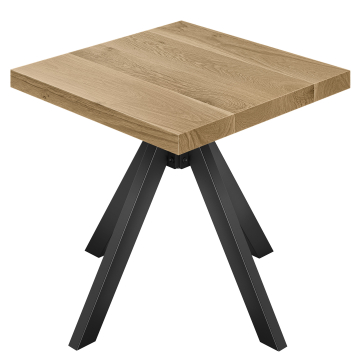SO | Table de bistrot | L:P 70 x 70 | H 76 cm | Chêne | Structure : Noir
