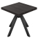 SO | Bistropöytä | L:S 70 x 70 | K 76 cm | Musta | Runko: Musta