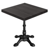 SP | Table de bistrot | L:P 70 x 70 | H 76 cm | Noir | Piètement : Noir
