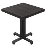 SPA | Bistrobord | B: 70 x 70 | H: 76 cm | Svart | Underrede: Svart