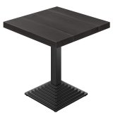 SPY | Table de bistro | L : 70 x 70 | H : 80 cm | Noir | Piètement : Noir