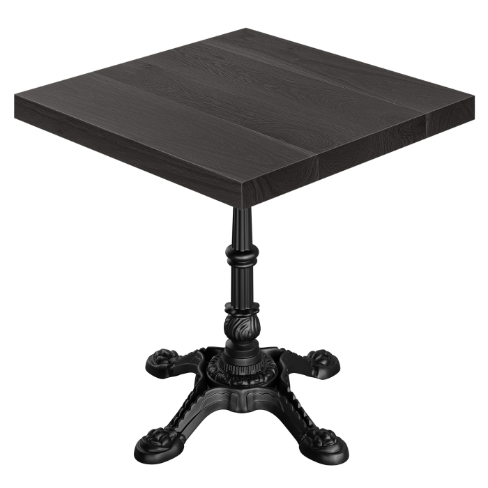 SP | Tavolo da bistrot | L: 70 x 70 | H 76 cm | Nero | Struttura: Nero