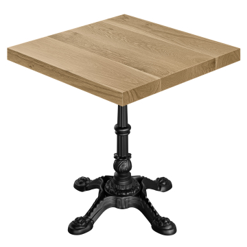 SP | Tavolo Bistro | L: 70 x 70 | H: 76 cm | Rovere | Struttura: Nera