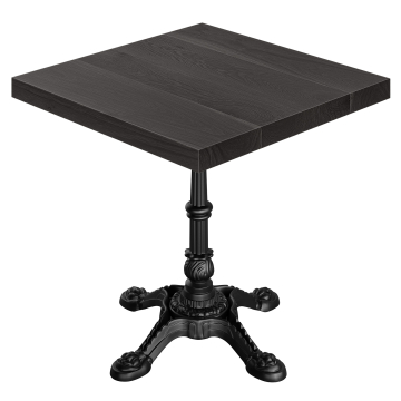 SP | Tavolo da bistrot | L: 70 x 70 | H 76 cm | Nero | Struttura: Nero