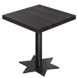 SST | Stół Bistro | B: 70 x 70 | H 76 cm | Czarny | Nogi: Czarny