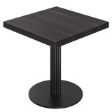 ST | Table de bistrot | L:P 70 x 70 | H 73 cm | Noir | Structure : Noir