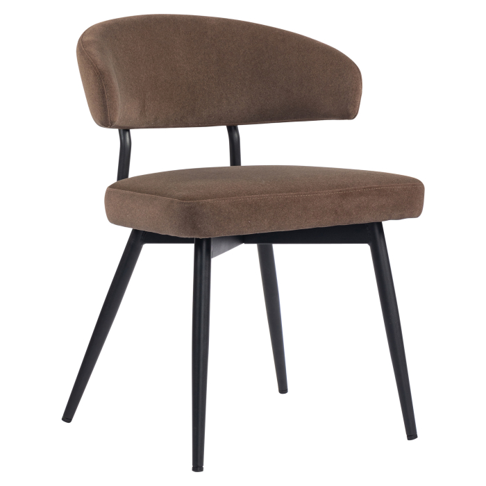 Sara | Hotel Stuhl | Braun | Samt