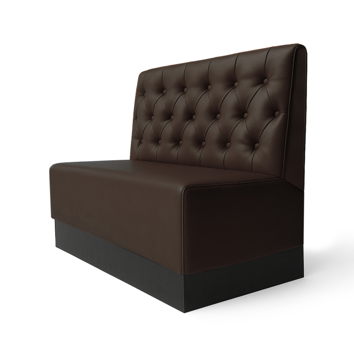 Schmidt S | Gastrobank | B:H 120 x 120 cm | Bruin | Chesterfield | leer