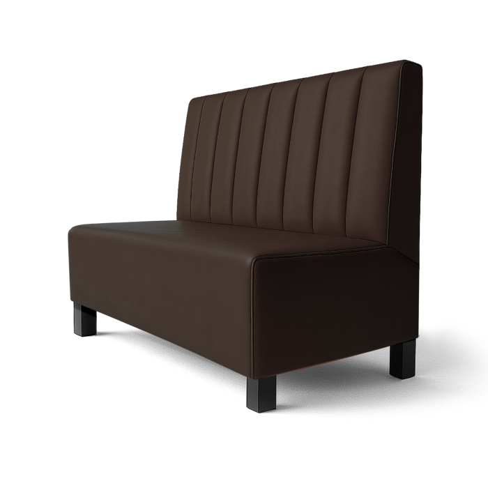 Schmidt F | Gastrobank | B:H 120 x 100 cm | Braun | Gestreift| Leder