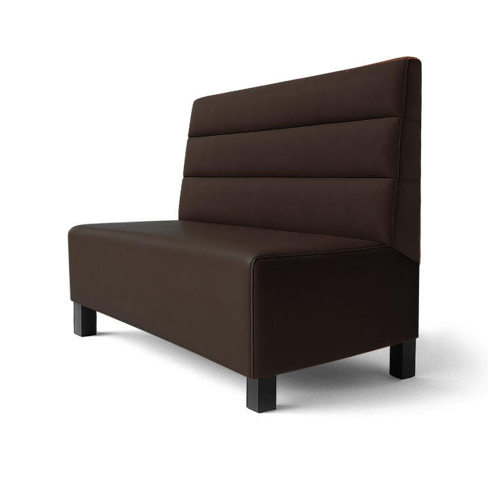 Schmidt F | Banc de restaurant | L:H 60 x 100 cm | Marron | Rayures horizontales | Cuir