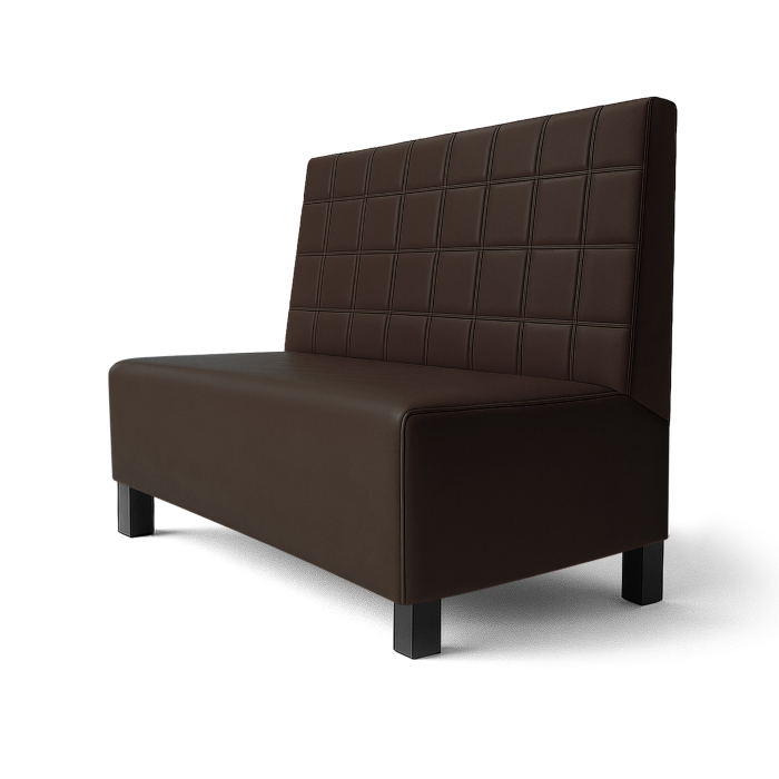 Schmidt F | Restaurantbænk | B:H 60 x 90 cm | Brun | Klodser | Læder