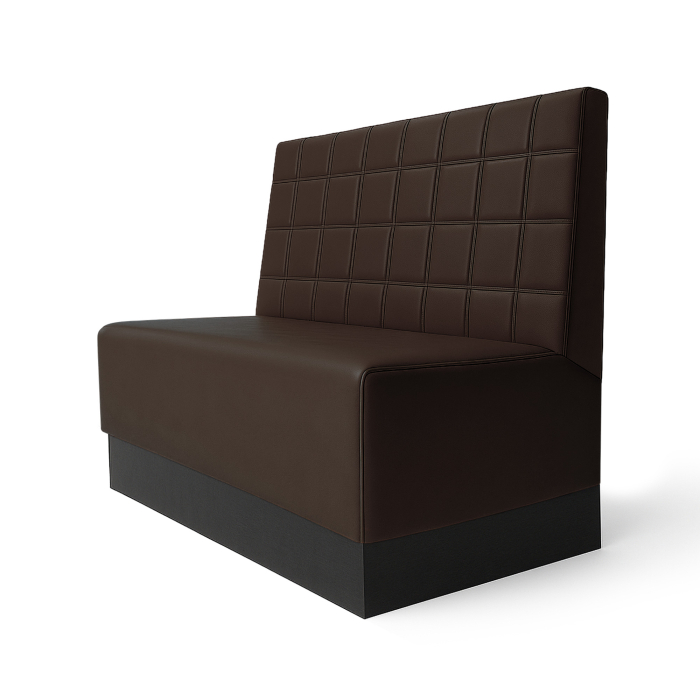 Schmidt S | Restaurantbænk | B:H 60 x 120 cm | Brun | Klodser | Læder