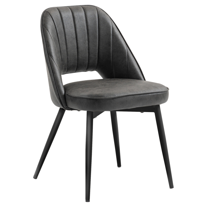 Sophie | Chaise d'hôtel | Noir | Cuir