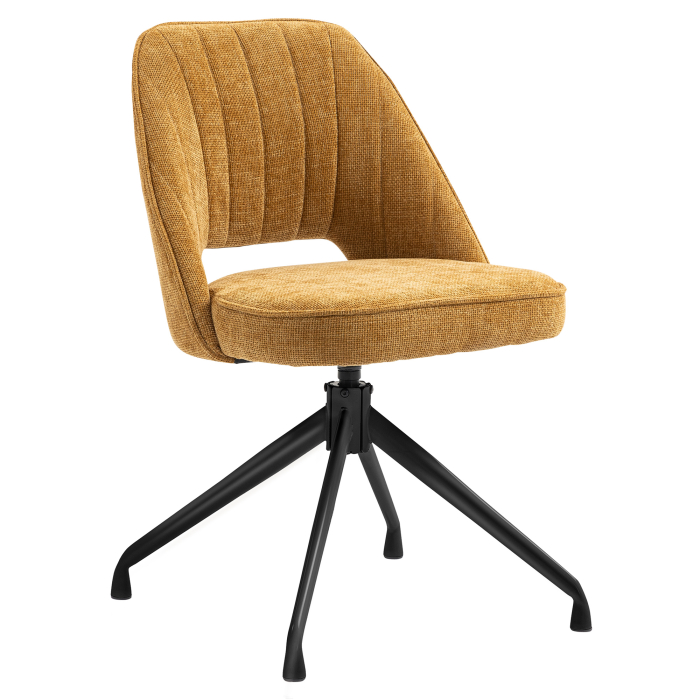 Sophie | Hotel Chair | Honey Brown | Fabric/Textile | Swivel Base