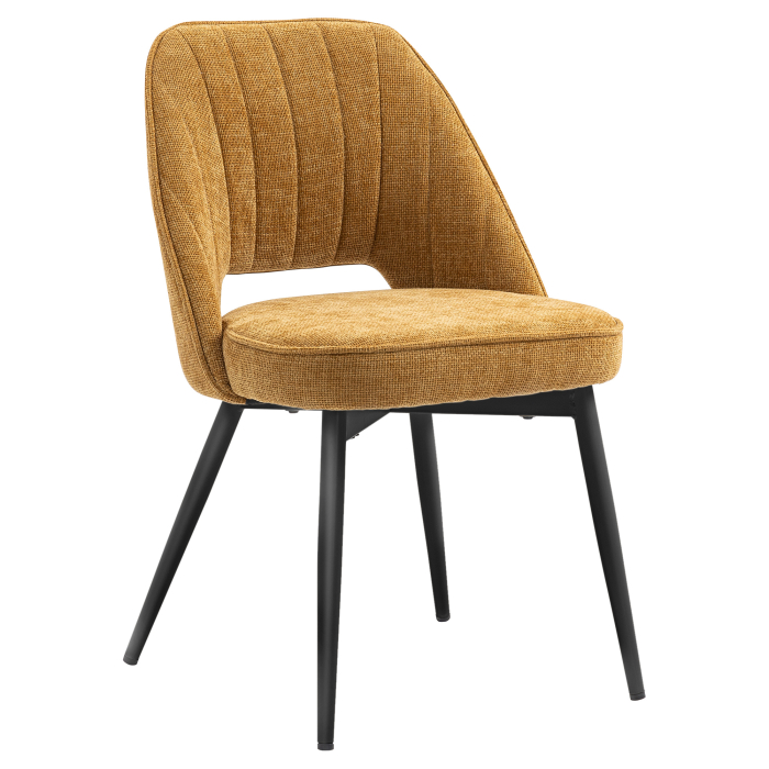 Sophie | Silla de hotel | Marrón miel | Tela/Textil