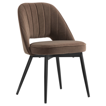 Sophie | Hotel Stuhl | Braun | Samt