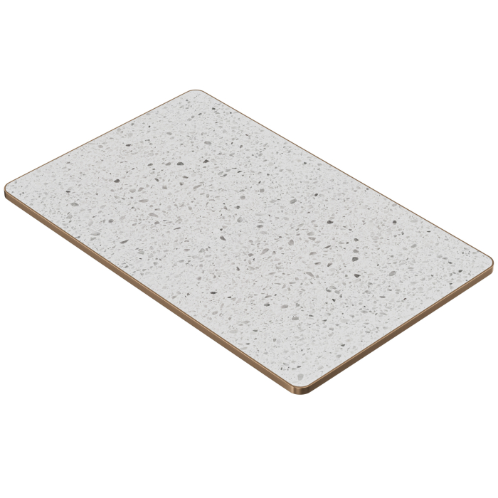 TERRAZZO | Gastro Terrazzo -pöytälevy | 120 x 70 x 2,7 cm | Valkoinen terrazzo | Suorakulmainen