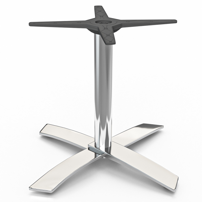 THIAGO | Base per tavolo da lounge | 4 Piedi | Piede: Ø 60 cm | Colonna: 6 x 47 cm | Alu