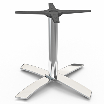 THIAGO | Horeca Lounge Tafel Onderstel | 4 Voet | Voet: Ø 60 cm | Kolom: 6 x 47 cm | Alu