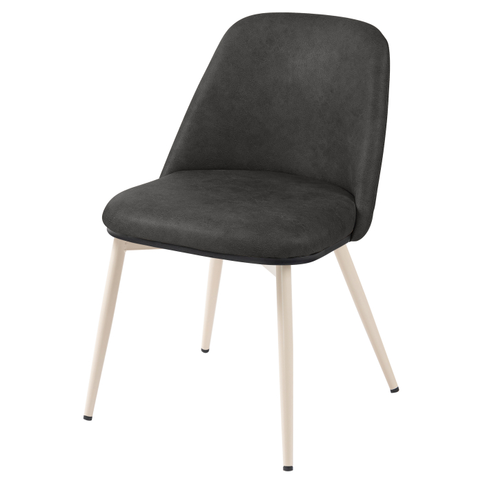TINA | Fauteuil d'hôtel | Cuir | Noir | Structure : Blanc