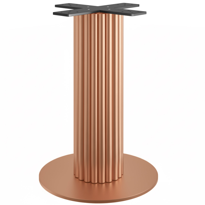 TORINO | Bistro table base | Height: 72 cm | Base plate: Ø 50 cm | Column: Ø 20 cm | Copper