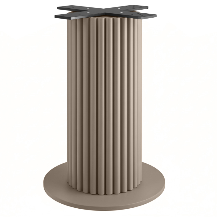 TORINO | Bistro tafelonderstel | Hoogte: 72 cm | Bodemplaat: Ø 50 cm | Zuil: Ø 30 cm | Taupe