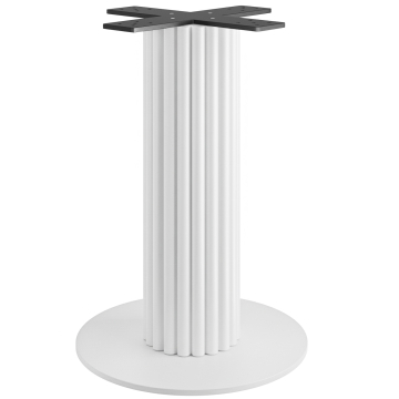 TORINO | Structure de table bistro | Hauteur : 71 cm | Plateau : Ø 45 cm | Colonne : Ø 20 cm | Blanc