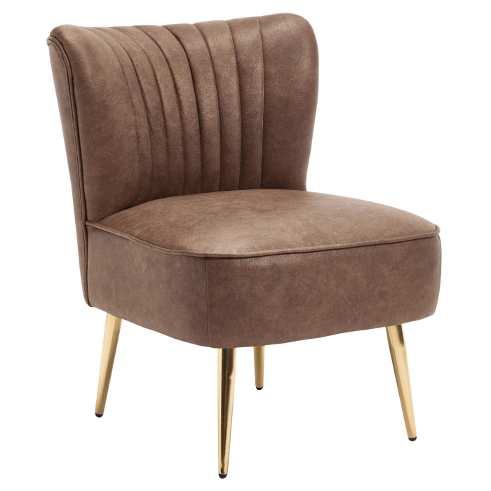VICTORIA | Bistro Lounge Sessel | Leder | Braun