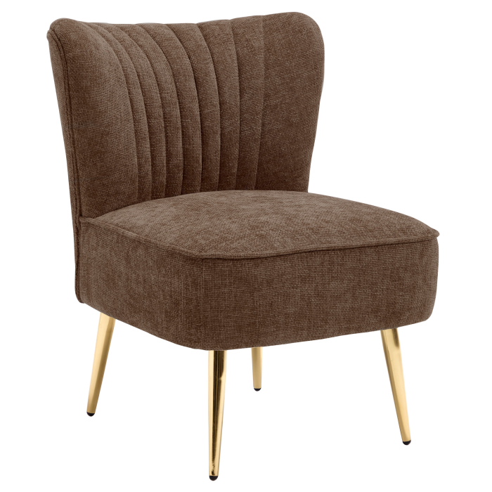 VICTORIA | Bistro Lounge Sessel | Stoff/Textil | Braun