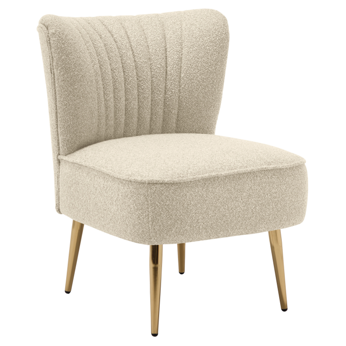 VICTORIA | Bistro Lounge Sessel | Teddystoff | Beige