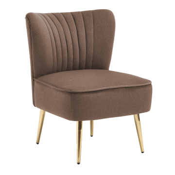 VICTORIA | Fauteuil Bistro Lounge | Velours | Brun