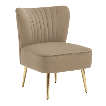 VICTORIA | Bistro Lounge-sirkel | Samt | Taupe