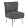 VICTORIA | Fauteuil de lounge Bistro | Velours | Gris