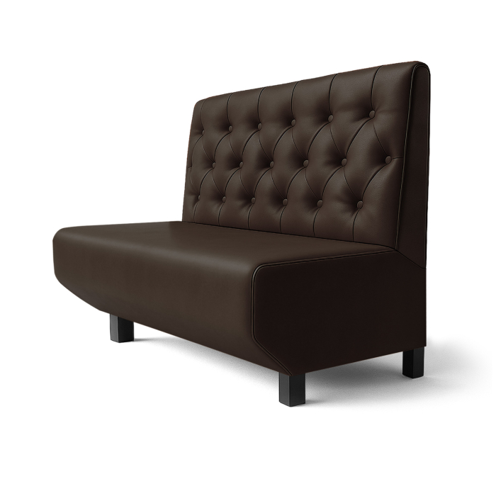 Wagner F | Gastrobank | B:H 180 x 100 cm | Marrón | Chesterfield | Cuero