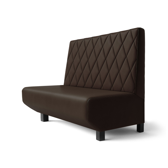 Wagner F | Restaurantbenk | B:H 60 x 90 cm | Brun | Diamant | Skinn