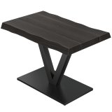 YANNIS | Bistrotafel | B: 120 x 70 | H 76 | Zwart | Onderstel: Zwart