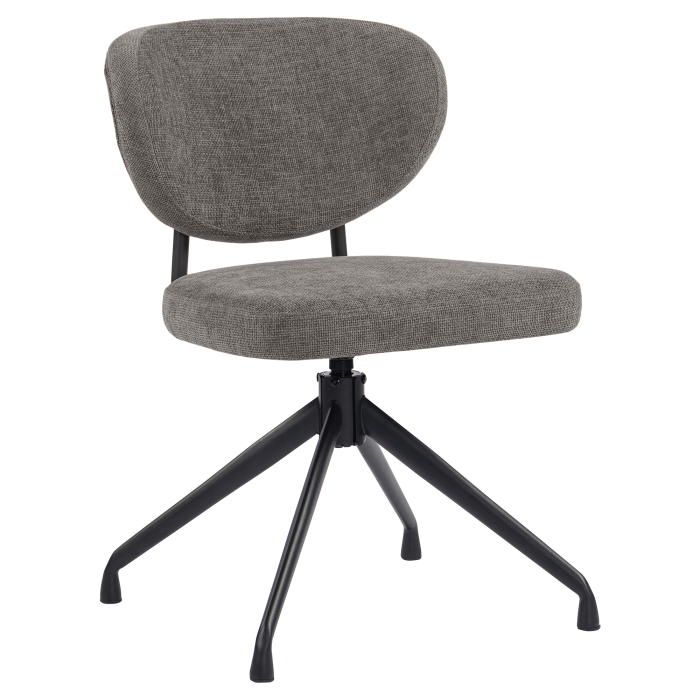 Yara | Silla de hotel | Gris | Tela/Textil | Base giratoria