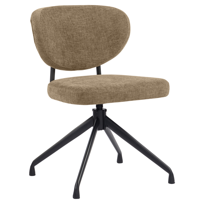 Yara | Hotellstol | Taupe | Tyg/Textil | Vridbar bas