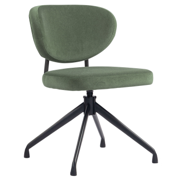 Yara | Hotel Chair | Green | Velvet | Swivel Base