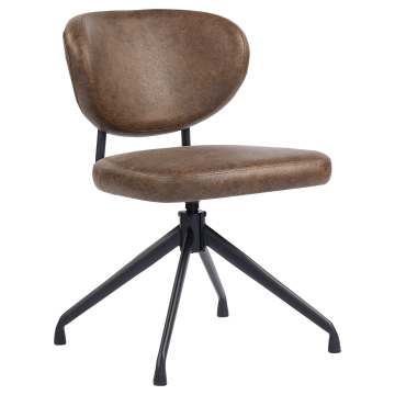 Yara | Hotellstol | Brun | Skinn | Svingbar base