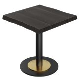 ZOE | Bistro Bord | B: 70 x 70 | H 73 cm | Sort | Stel: Sort